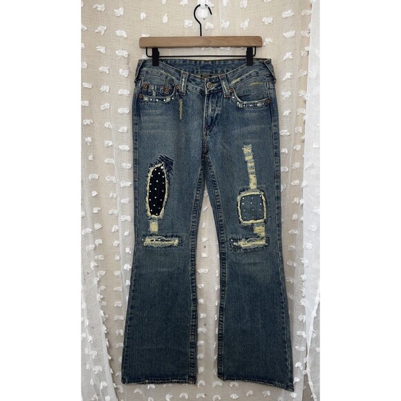 True Religion Patchwork Boot Cut Jeans Size 29 Women’s - Picture 2 of 9